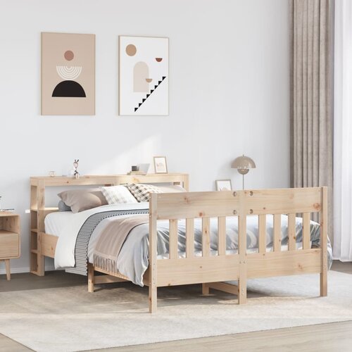 vidaXL Posteljni okvir brez vzmetnice 120x200 cm trdna borovina Cene