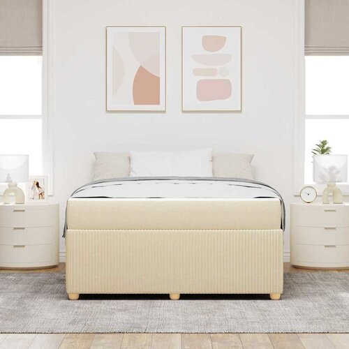 vidaXL konstrukcija postelje drugo krema 160 x 200 cm blago Cene