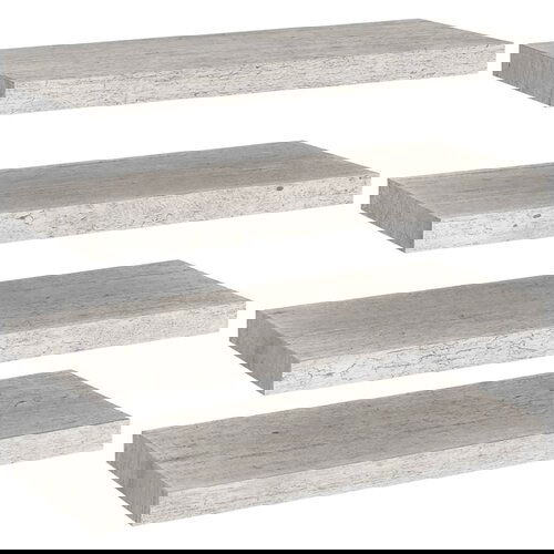 Maison Chic 4 kosi Stenske Police - Viseče police betonsko sive 60x23,5x3,8 cm MDF, (21758657) Slike