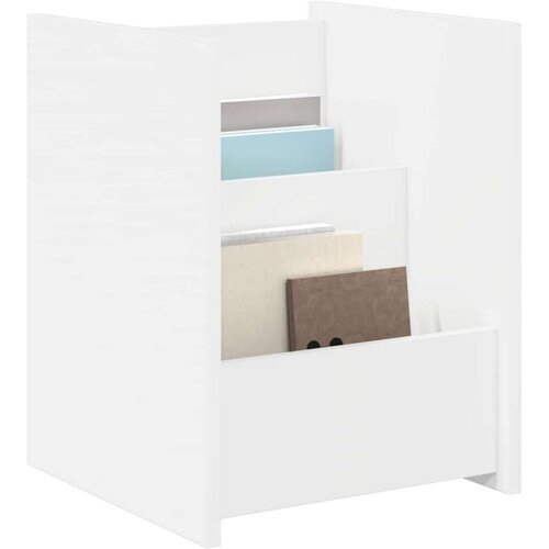  Bocni stol s policom Bijelo 35 x 35 x 45 cm Konstruirano drvo Slike