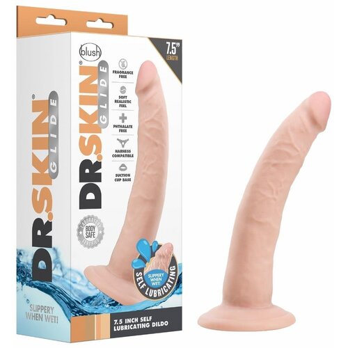 Blush dildo dr.skin self lubricating 7,5&amp;#039;&amp;#039; Slike