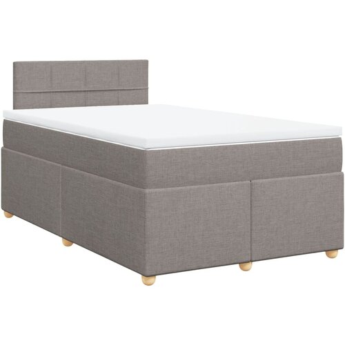 vidaXL Box spring postelja z vzmetnico taupe 120x200 cm blago, (21310656) Cene