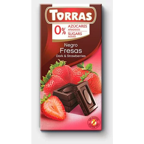 Torras Tamna čokolada s jagodom 75 G