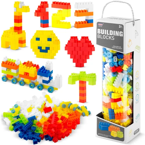 Ricokids Large Play Blocks Set RK-761 - 300 Colorful Building Blocks for Kids, (21740608)