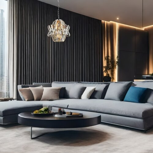  Kristalni luster na lancu CROWN 4xE14/40W/230V hrom Slike