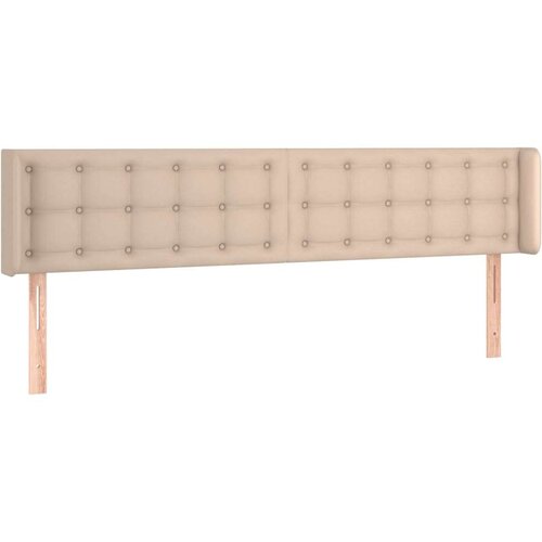  Uzglavlje s u&amp;scaron;ima boja cappuccina 183x16x78/88 cm umjetna koža Slike
