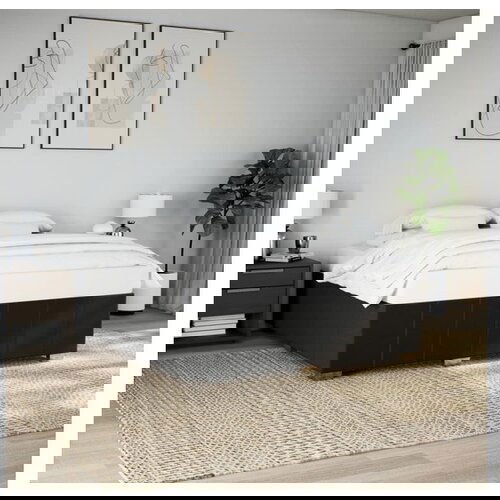 VidaXL Okvir kreveta bez madraca crni 180x200 cm od tkanine Slike