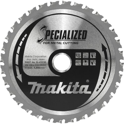 Makita B-47036 Saw Blade f. Metal 150x20x32Z Slike