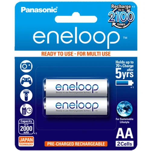 Panasonic punjive baterije eneloop AA/2B 2 kom. (BK-3MCCE/2BE)