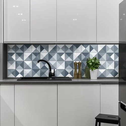 Ambiance Komplet 24 dekorativnih stenskih nalepk Azulejos Shades, 15 x 15 cm