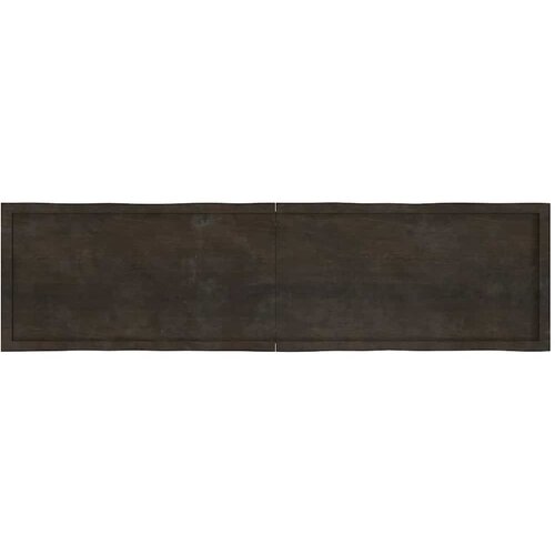 Stolna ploča tamnosmeđa 200x50x(2-6) cm obrađena hrastovina Slike