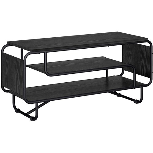  TV stalak 98 x 36 x 45 cm Crni hrast Konstruirano drvo Slike