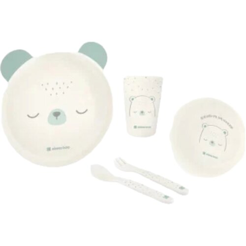Kikka Boo Set za hranjenje beba Bear With Me, 4 dela, Zeleni Slike