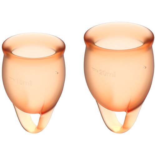 Satisfyer - Feel Confident Menstrual Cup Set Orange Slike