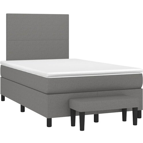Maison Chic Box spring postelja - Vzmetna postelja z vzmetnico temno siva 120x190 cm blago SL22693, (21892097) Cene