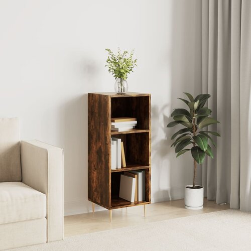  Komoda boja dimljenog hrasta 34,5x32,5x90 cm konstruirano drvo Slike