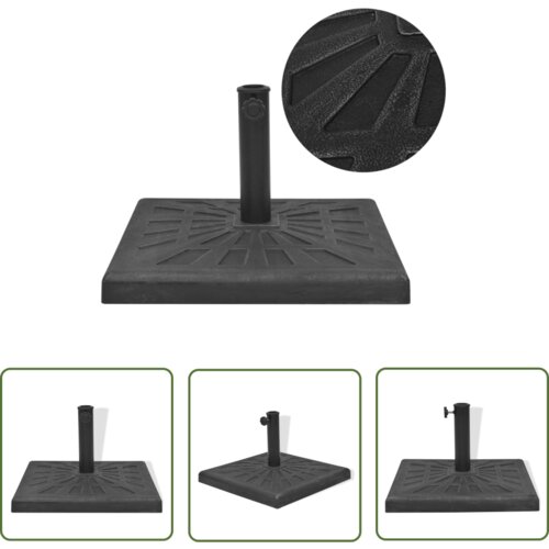 The Living Store Podstavek za senčnik kvadraten črne barve 12 kg - Podstavek Za Senčnik, (21743114) Slike