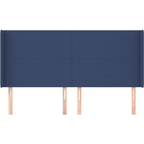  Uzglavlje s u&amp;scaron;ima plavi 203x16x118/128 cm od tkanine Slike