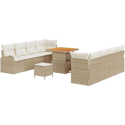 Vanjski sofa set Set od 4 Bež i krem bijela Ratan i poliester Cijene