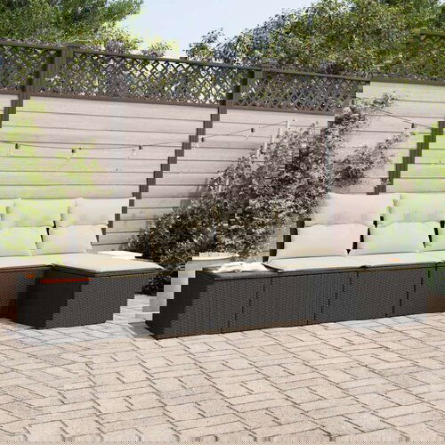  5-dijelni set vrtnih kauča s jastučićima Crni poli ratan Akacija Cijene