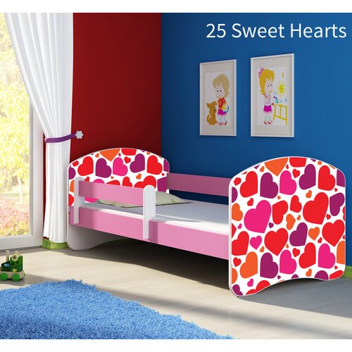  Otro&scaron;ka postelja ACMA z motivom, stranska roza 160x80 cm 25 Sweet hearts Cene