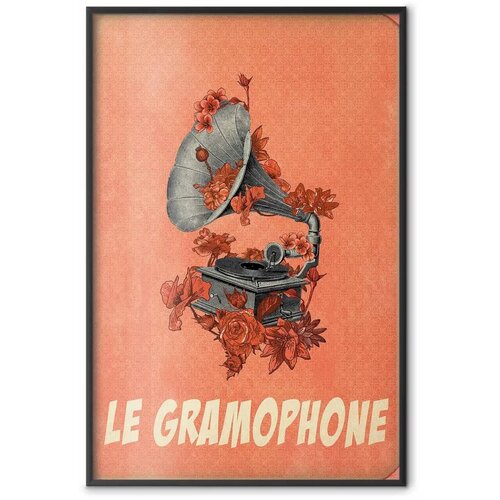  Plakat - Gramophone 60x90 Crni okvir Slike