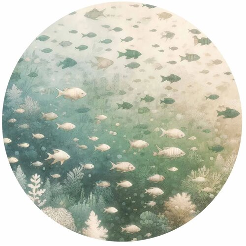  Okrugla fototapeta - The marine world 280x280 Slike