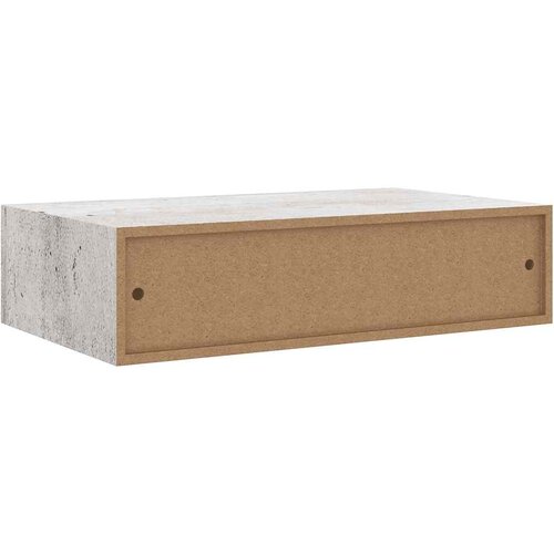  Zidna polica s ladicom siva boja betona 40 x 23,5 x 10 cm MDF Slike