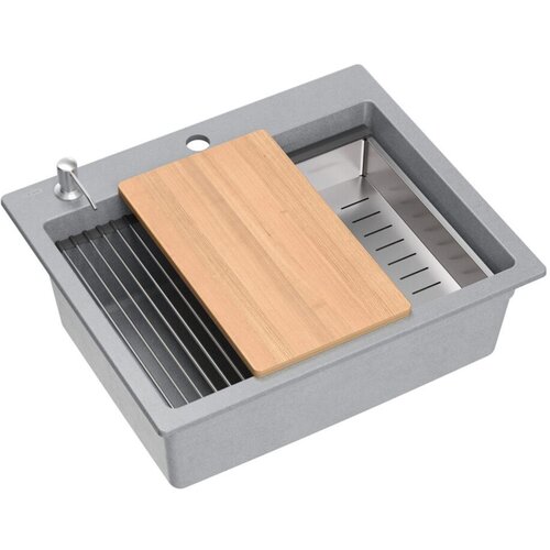 Quadron granitni sudoper KURT 110 WORKSTATION Grey Metallic Slike