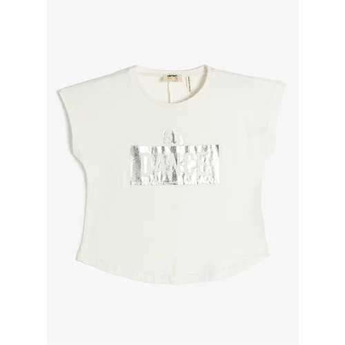 Koton Printed Ecru Girl T-shirt 3skg10043ak
