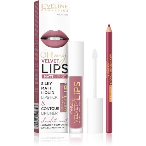 Eveline OH! my LIPS Velvet set za ustnice 13 Brownie Biscotti Cene