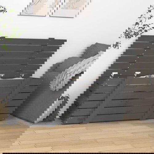 VidaXL Kutija za pohranu siva 91x40 5x42 cm od masivne borovine Slike