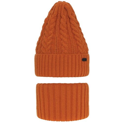 AGBO Boy&amp;#039;s winter set: hat and tube scarf orange Colins Slike