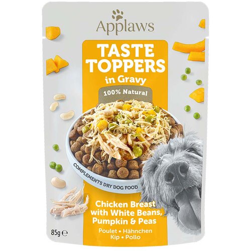 Applaws Ekonomično pakiranje Taste Toppers u umaku 24 x 85 g - Piletina, gra&amp;scaron;ak, bundeva i bijeli grah Slike