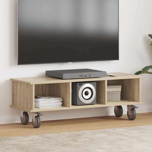 TV stojalo Sonoma hrast 100 x 35 x 35 cm Konstruiran les, (5000132150) Cene