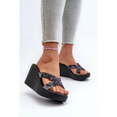 Kesi Women's wedge slippers Ipanema High Fashion Slide Fem Black Cene