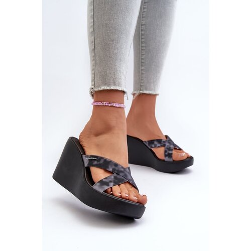 Kesi Women's wedge slippers Ipanema High Fashion Slide Fem Black Slike