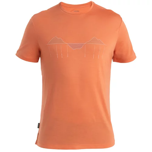 ICEBREAKER Funkcionalna majica 'Cool-Lite Sphere III' oranžna / črna / off-bela