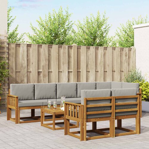  Set vanjskih sofa 9 kom. Prirodna i svijetlo siva Cene