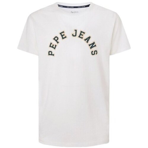 PepeJeans WESTEND TEE FUTURE ECRU Bijela Slike