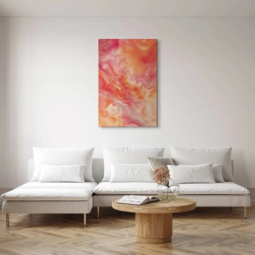  Slika - Fiery Colors - Dynamic Shapes in Colors of Fire and Pink 80x120 Slike