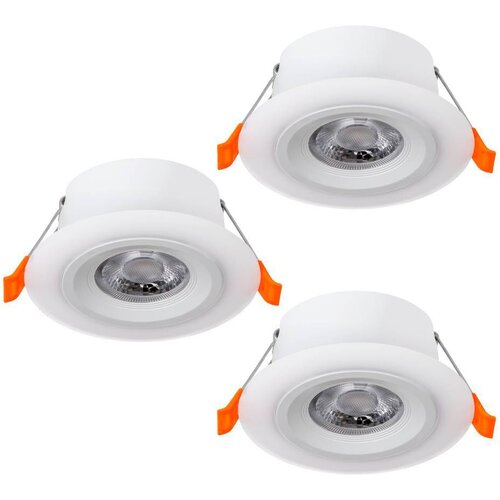 Eglo LED vgradni žaromet Calonge (Topla bela, Premer: 10 cm, 3 kos, Bela) Slike