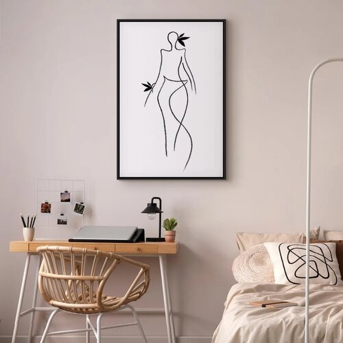  Slika - Exotic Dance (1 Part) vertical 40x60 U crnom drvenom okviru Slike