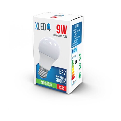 Xled E27 9W led sijalica 3000K/220V/800Lm/Toplo bela Cene