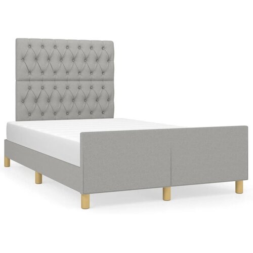 vidaXL Okvir za krevet s uzglavljem svjetlosivi 120x190 cm od tkanine Cene