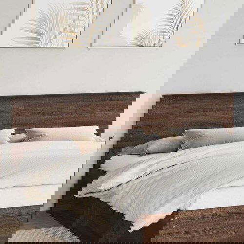 vidaXL Uzglavlje s uzglavljem Smeđi hrast 200 cm Konstruirano drvo Cijene