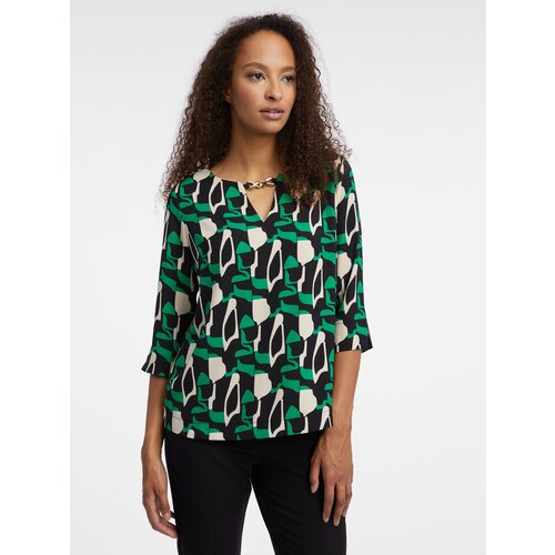 Orsay Green Ladies Patterned Blouse - Women Cene