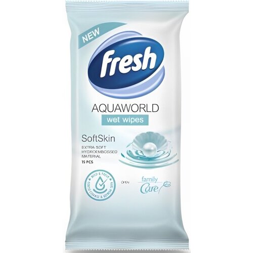 Fresh Vlažne maramice aqua world 15kom Cene