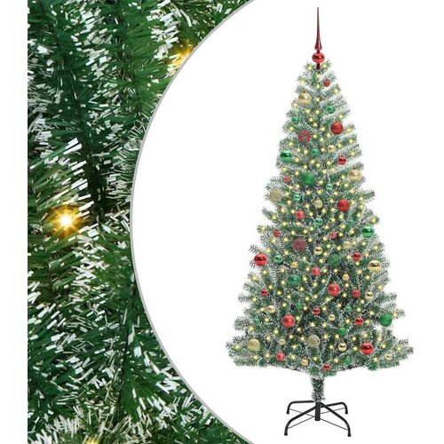 vidaXL Umjetno božično drevo s snežno obloženimi vejicami in LED lučko Cene