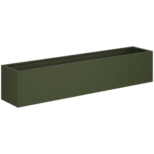  Vrtna saksija Maslinastozelena 100 x 20 x 20 cm Čelična vrata Slike